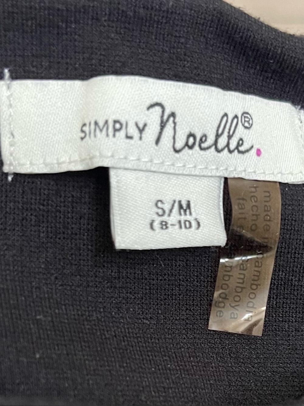 VTG Simply Noelle Pull-On, Elastic Waist, Black Pants, Size S/M 8-10 - Picture 5 of 7